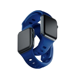 Hurtownia GSM - Pasek 3MK silikonový řemínek na hodinky Apple Watch 4/5/6/7/8/9/SE/Ultra 42/44/45/49mm modrý/blue - 3MK6242 - {ean13} - Hurt