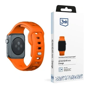 Hurtownia GSM - Pasek 3MK silikonový náramek Apple Watch 4/5/6/7/8/9/SE/Ultra 42/44/45/49mm oranžový/orange - 3MK6244 - {ean13} - Hurt