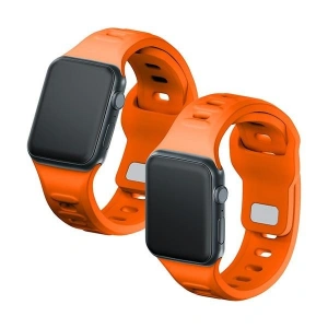 Hurtownia GSM - Pasek 3MK silikonový náramek Apple Watch 4/5/6/7/8/9/SE/Ultra 42/44/45/49mm oranžový/orange - 3MK6244 - {ean13} - Hurt