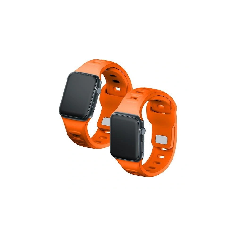 Hurtownia GSM - Panglica 3MK de silicon pentru ceas Apple Watch 4/5/6/7/8/9/SE/Ultra 42/44/45/49mm portocalie/orange - 3MK6244 - {ean13} - Hurt