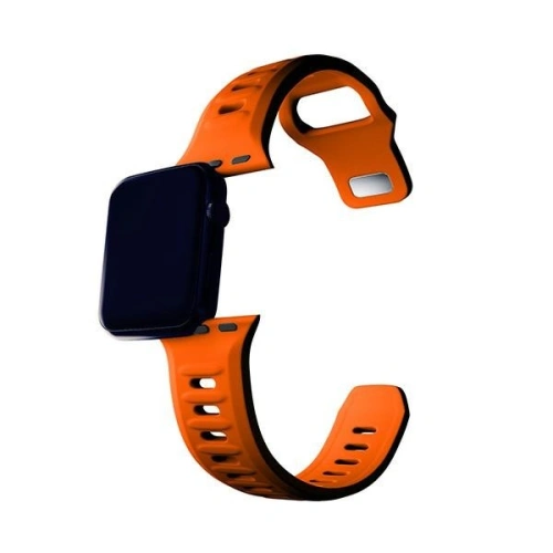 Pasek 3MK Silicone Watch Strap Apple Watch 4/5/6/7/8/9/SE/Ultra 42/44/45/49mm pomarańczowy/orange