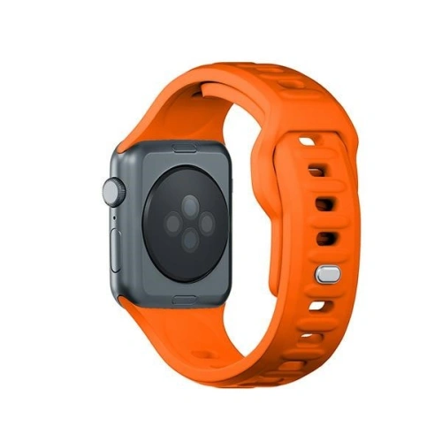 Pasek 3MK Silicone Watch Strap Apple Watch 4/5/6/7/8/9/SE/Ultra 42/44/45/49mm pomarańczowy/orange