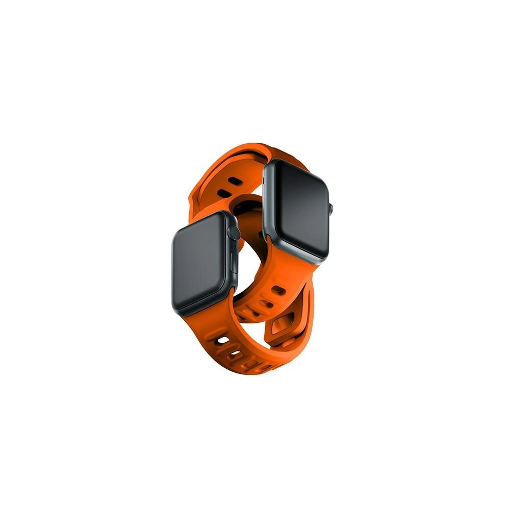 Hurtownia GSM - Panglica 3MK de silicon pentru ceas Apple Watch 4/5/6/7/8/9/SE/Ultra 42/44/45/49mm portocalie/orange - 3MK6244 - {ean13} - Hurt
