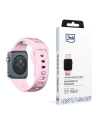 Pasek 3MK din silicon pentru Apple Watch 42/44/45/49 mm roz/pudră roz