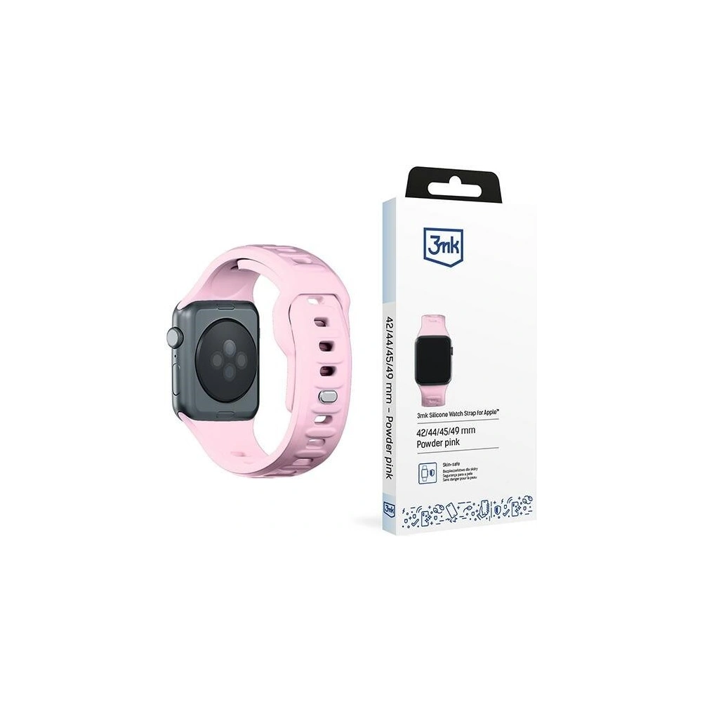 Hurtownia GSM - Pasek 3MK silikonový pro Apple Watch 42/44/45/49 mm růžový/pudrově růžový - 3MK6245 - {ean13} - Hurt