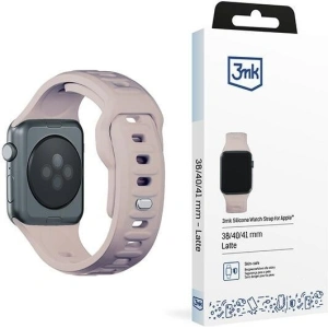 Hurtownia GSM - Pasek 3MK silikonový pásek na hodinky Apple Watch 4/5/6/7/SE/8/9/10 40/41/42mm růžovo-bežový/latte - 3MK6246 - {ean13} - Hurt