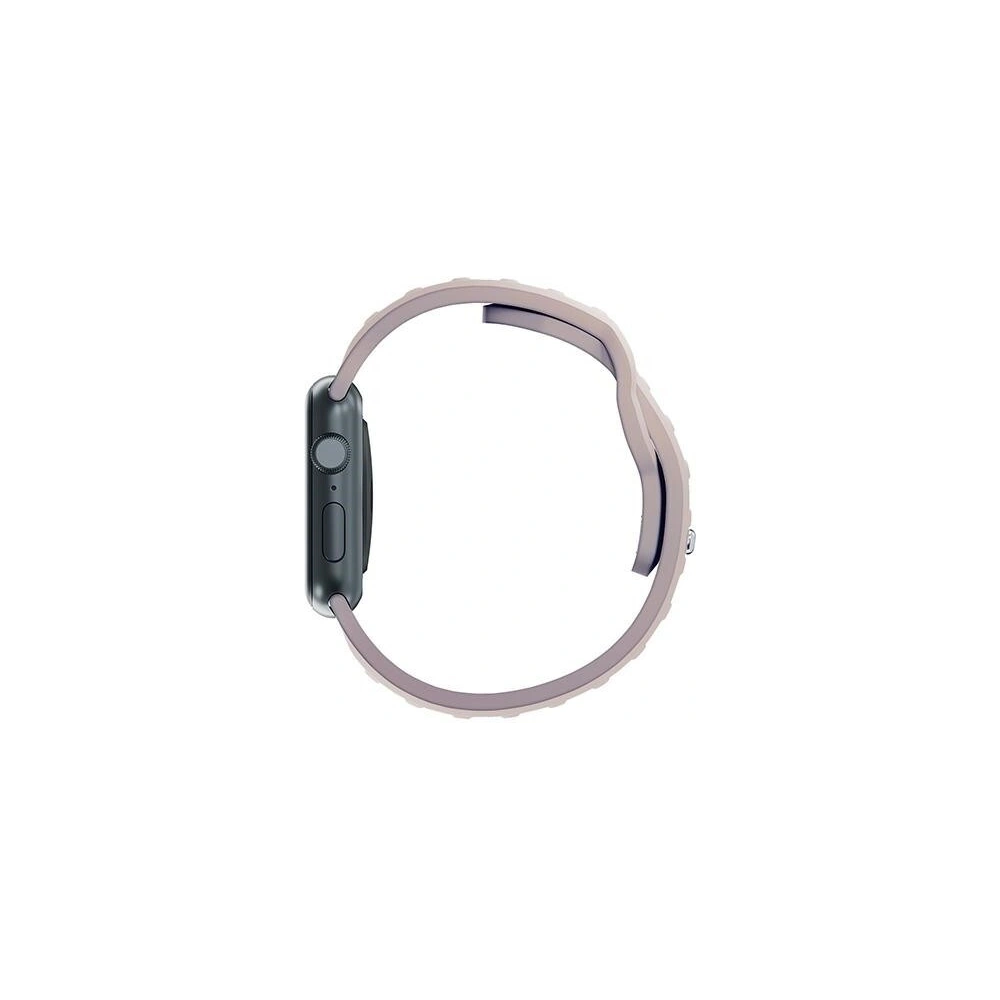 3MK Silicone Watch Strap for Apple Watch 4/5/6/7/SE/8/9/10 40/41/42mm pink-beige/latte