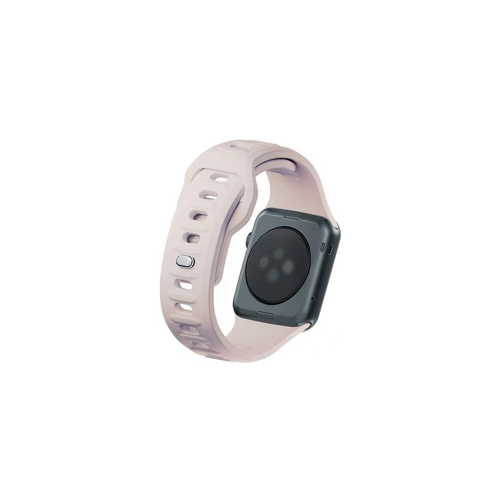 3MK Silikon-Uhrenarmband Apple Uhr 4/5/6/7/SE/8/9/10 40/41/42mm rosabeige/Latte