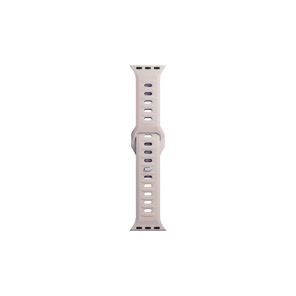 3MK Silicone Watch Strap for Apple Watch 4/5/6/7/SE/8/9/10 40/41/42mm pink-beige/latte