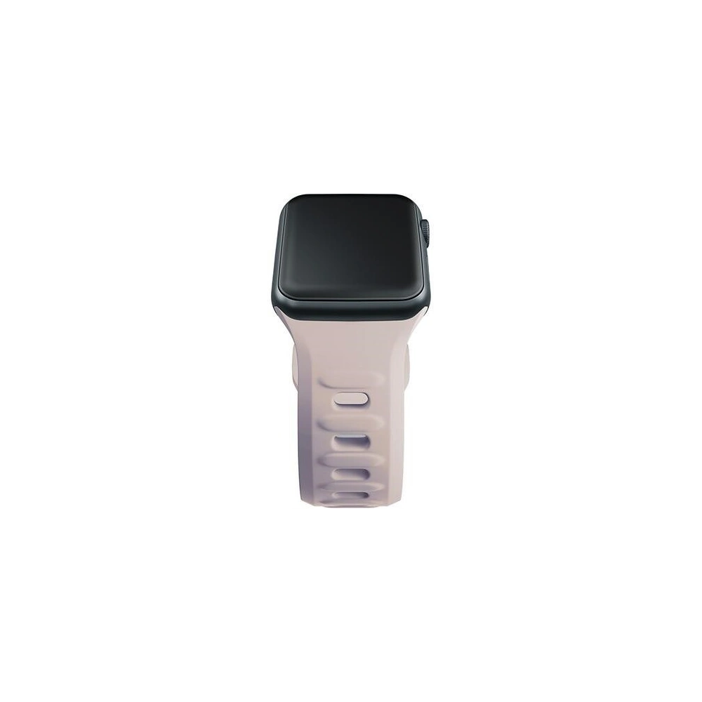 3MK Silikon-Uhrenarmband Apple Uhr 4/5/6/7/SE/8/9/10 40/41/42mm rosabeige/Latte