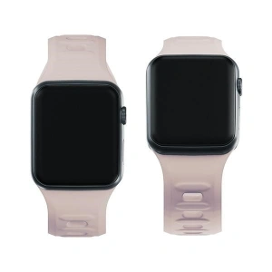 Hurtownia GSM - Pásek 3MK silikonový náramek Apple Watch 4/5/6/7/8/9/SE/Ultra 42/44/45/49mm růžovo-bežový/latte - 3MK6247 - {ean13} - Hurt