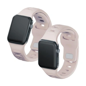 Hurtownia GSM - Pásek 3MK silikonový náramek Apple Watch 4/5/6/7/8/9/SE/Ultra 42/44/45/49mm růžovo-bežový/latte - 3MK6247 - {ean13} - Hurt