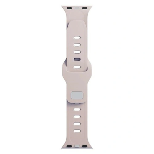 Pasek 3MK Silicone Watch Strap Apple Watch 4/5/6/7/8/9/SE/Ultra 42/44/45/49mm różowobeżowy/latte