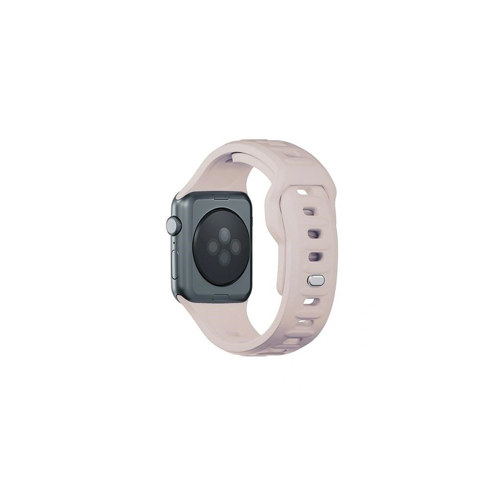 Hurtownia GSM - Pasek 3MK pentru ceas din silicon Apple Watch 4/5/6/7/8/9/SE/Ultra 42/44/45/49mm roz-bej/latte - 3MK6247 - {ean13} - Hurt