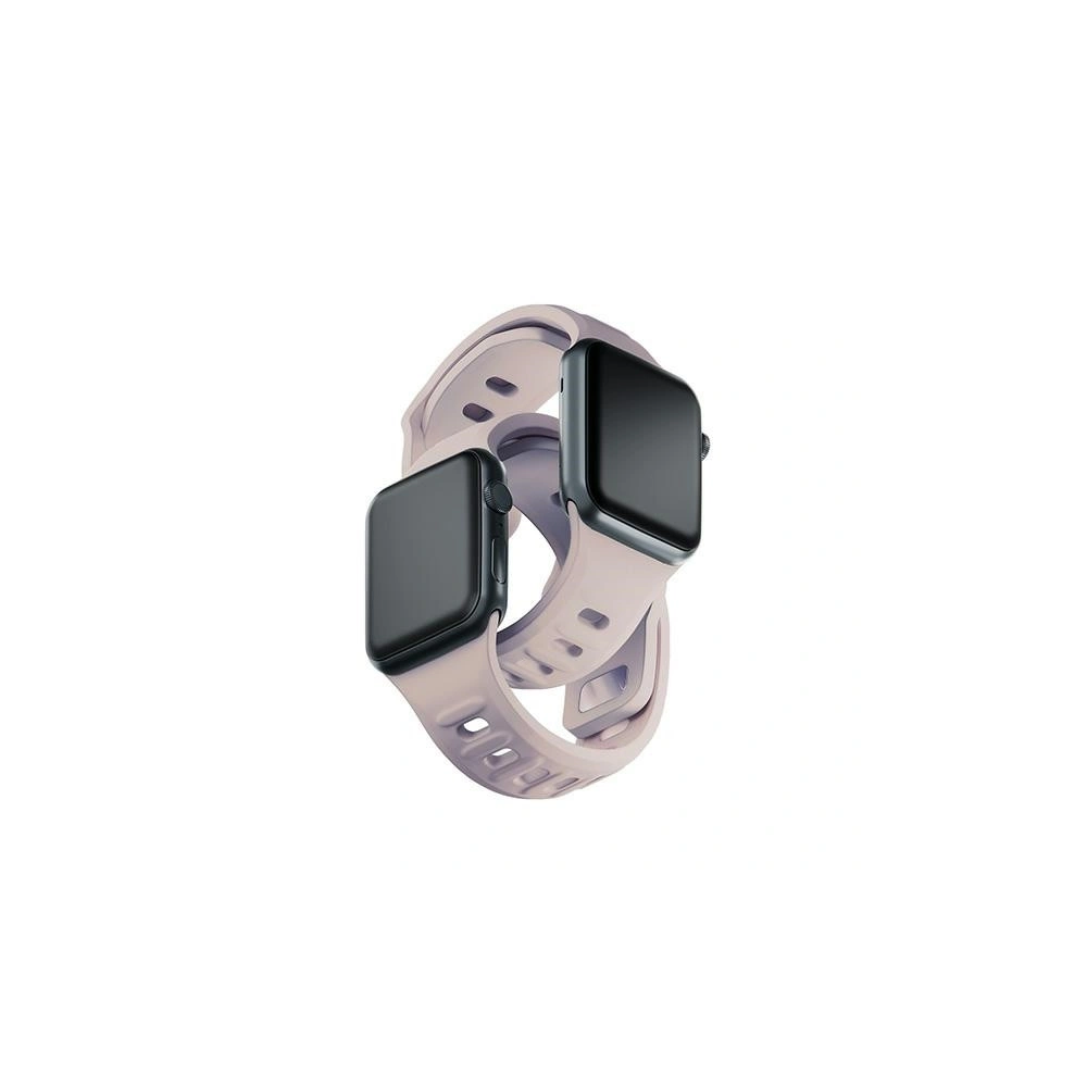 Hurtownia GSM - Pasek 3MK pentru ceas din silicon Apple Watch 4/5/6/7/8/9/SE/Ultra 42/44/45/49mm roz-bej/latte - 3MK6247 - {ean13} - Hurt