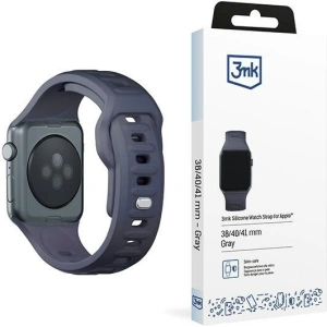 Hurtownia GSM - Pasek 3MK Curea din silicon pentru Apple Watch 4/5/6/7/SE/8/9/10 40/41/42mm gri/grey - 3MK6249 - {ean13} - Hurt