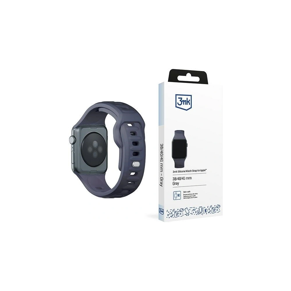Hurtownia GSM - Pasek 3MK szilikon óra szíj Apple Watch 4/5/6/7/SE/8/9/10 40/41/42mm szürke/grey - 3MK6249 - {ean13} - Hurt