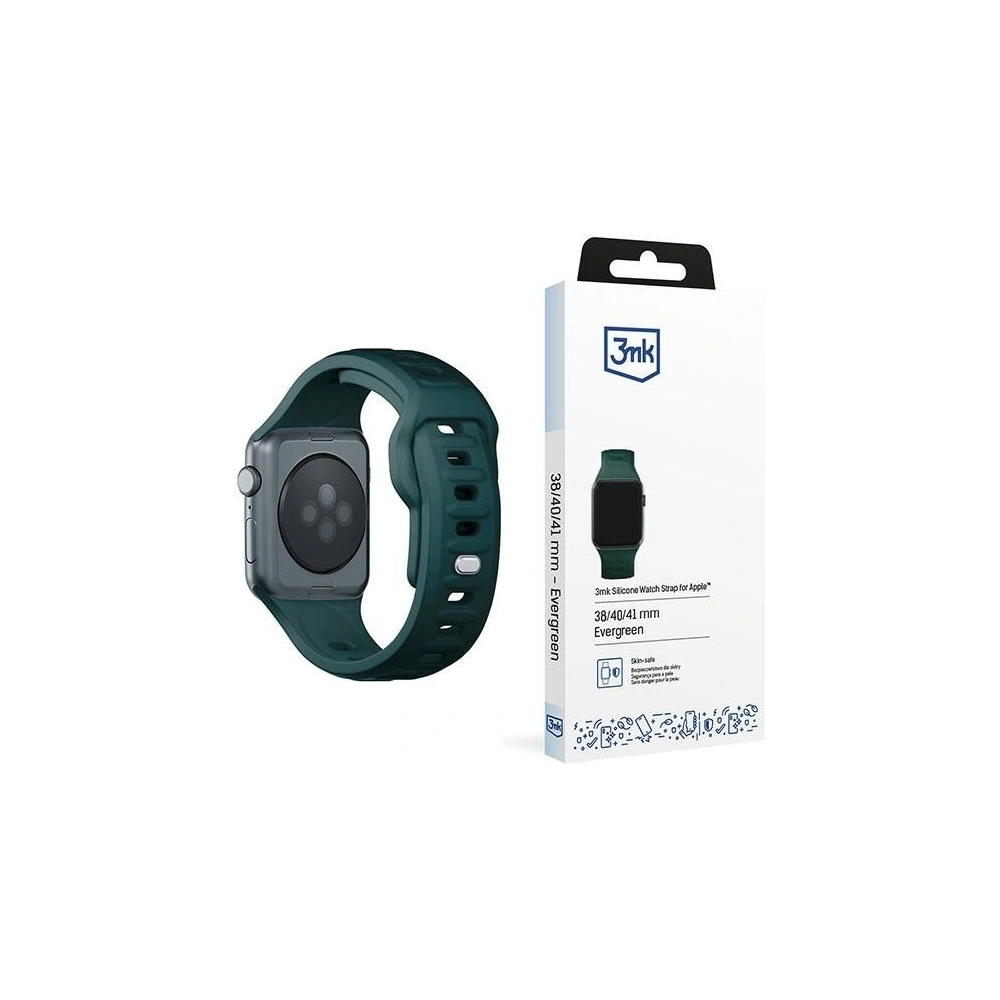 Hurtownia GSM - Pasek 3MK Silikon-Uhrenarmband Apple Watch 4/5/6/7/SE/8/9/10 40/41/42mm grün/evergreen - 3MK6251 - {ean13} - Hurt