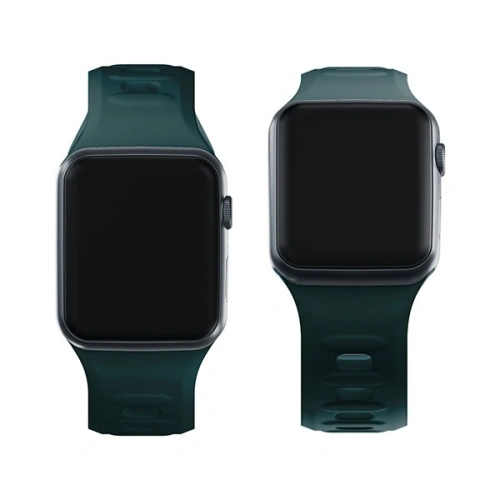 Pasek 3MK Silicone Watch Strap Apple Watch 4/5/6/7/SE/8/9/10 40/41/42mm zielony/evergreen
