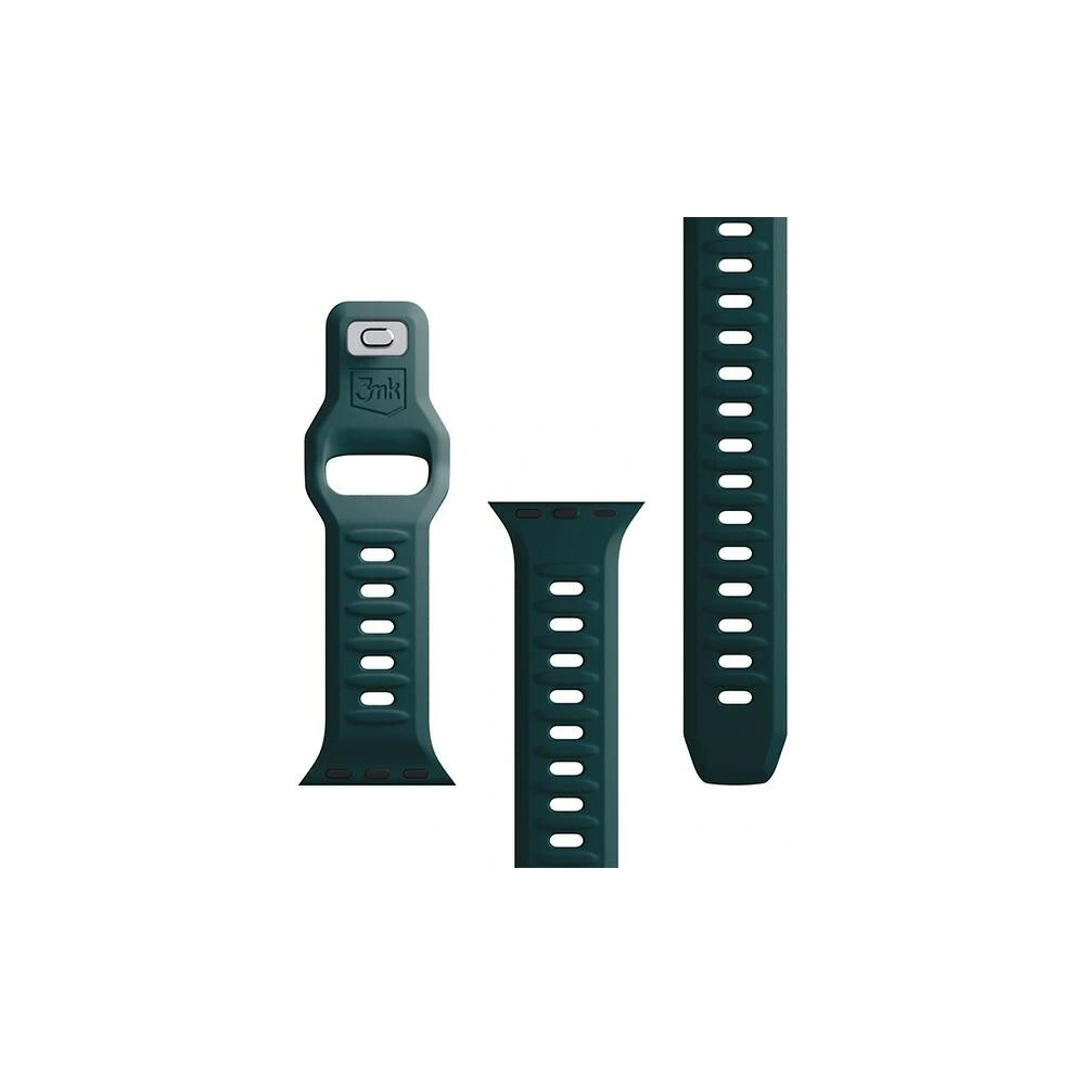 Wholesale 3MK Silicone Watch Strap for Apple Watch 4/5/6/7/SE/8/9/10 40/41/42mm green/evergreen - 3MK6251 - {ean13} - Hurt