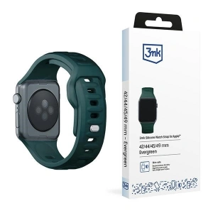 Hurtownia GSM - Pásek 3MK silikonový na hodinky Apple Watch 4/5/6/7/8/9/SE/Ultra 42/44/45/49mm zelený/evergreen - 3MK6252 - {ean13} - Hurt