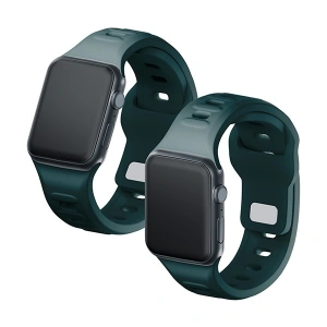 Hurtownia GSM - Pásek 3MK silikonový na hodinky Apple Watch 4/5/6/7/8/9/SE/Ultra 42/44/45/49mm zelený/evergreen - 3MK6252 - {ean13} - Hurt