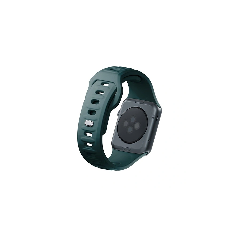 Pásek 3MK silikonový na hodinky Apple Watch 4/5/6/7/8/9/SE/Ultra 42/44/45/49mm zelený/evergreen