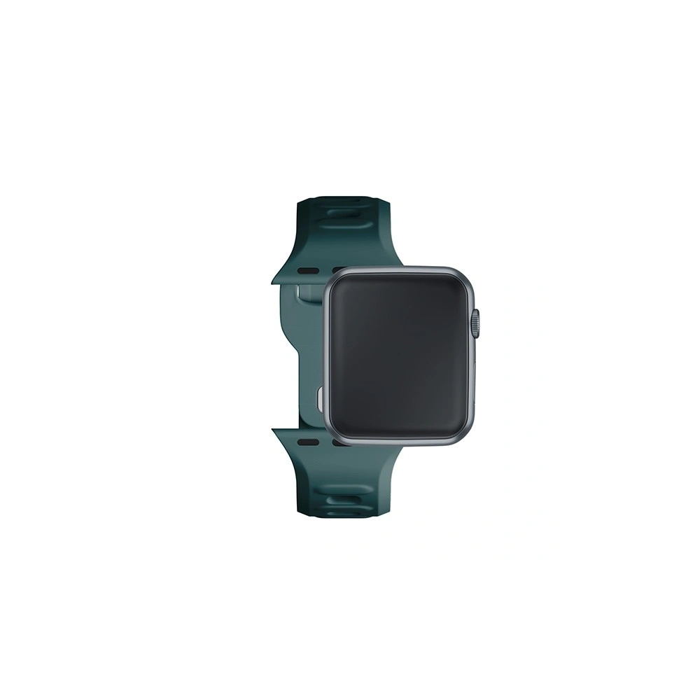 3MK Silicone Watch Strap for Apple Watch 4/5/6/7/8/9/SE/Ultra 42/44/45/49mm green/evergreen