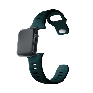 Hurtownia GSM - Pásek 3MK silikonový na hodinky Apple Watch 4/5/6/7/8/9/SE/Ultra 42/44/45/49mm zelený/evergreen - 3MK6252 - {ean13} - Hurt