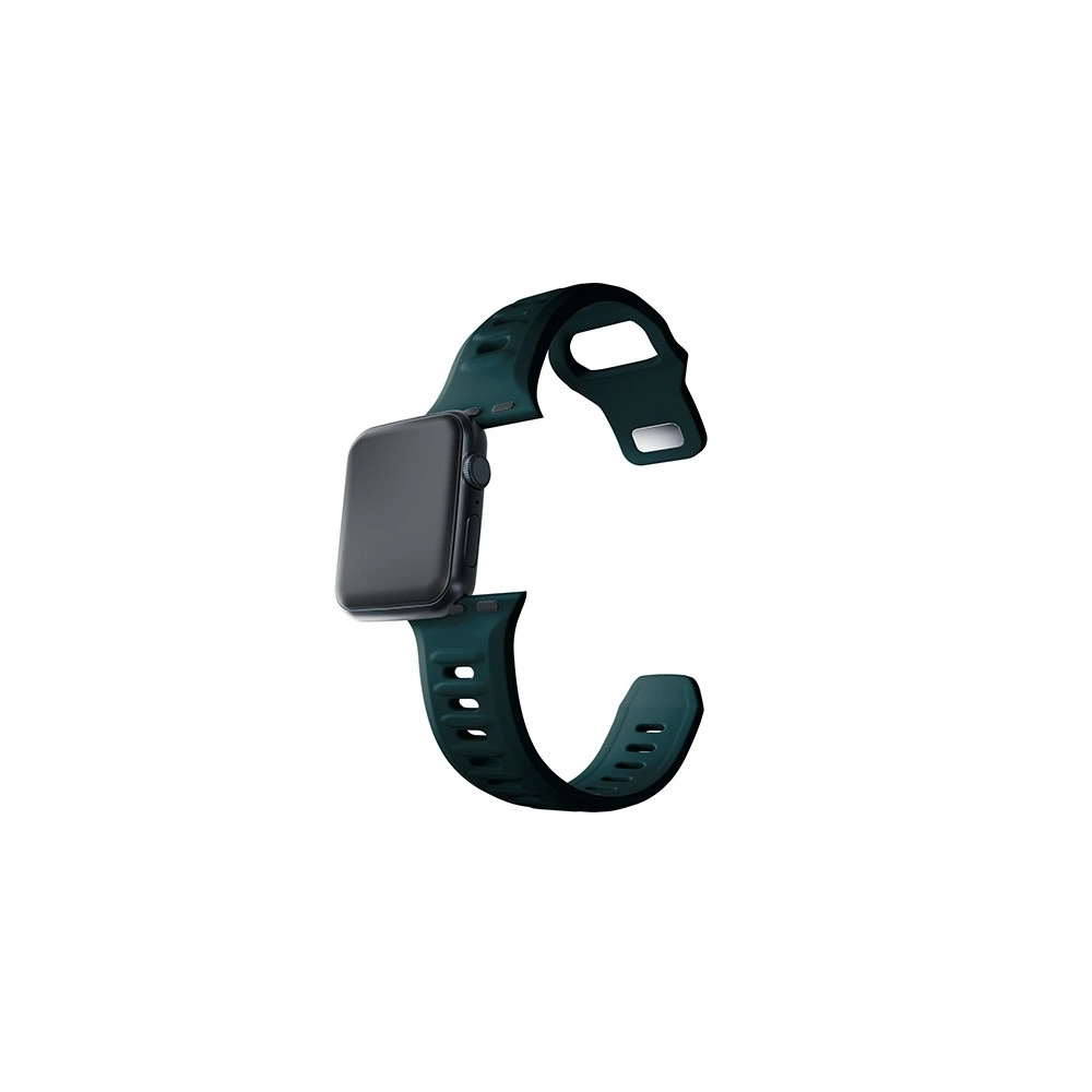 3MK Silicone Watch Strap for Apple Watch 4/5/6/7/8/9/SE/Ultra 42/44/45/49mm green/evergreen