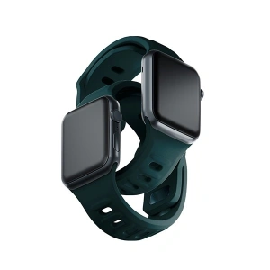 Hurtownia GSM - Pásek 3MK silikonový na hodinky Apple Watch 4/5/6/7/8/9/SE/Ultra 42/44/45/49mm zelený/evergreen - 3MK6252 - {ean13} - Hurt