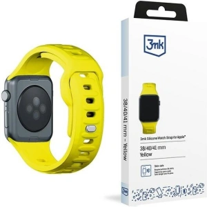 Hurtownia GSM - Pasek 3MK silikonový řemínek na hodinky Apple Watch 4/5/6/7/SE/8/9/10 40/41/42mm žlutý/yellow - 3MK6253 - {ean13} - Hurt