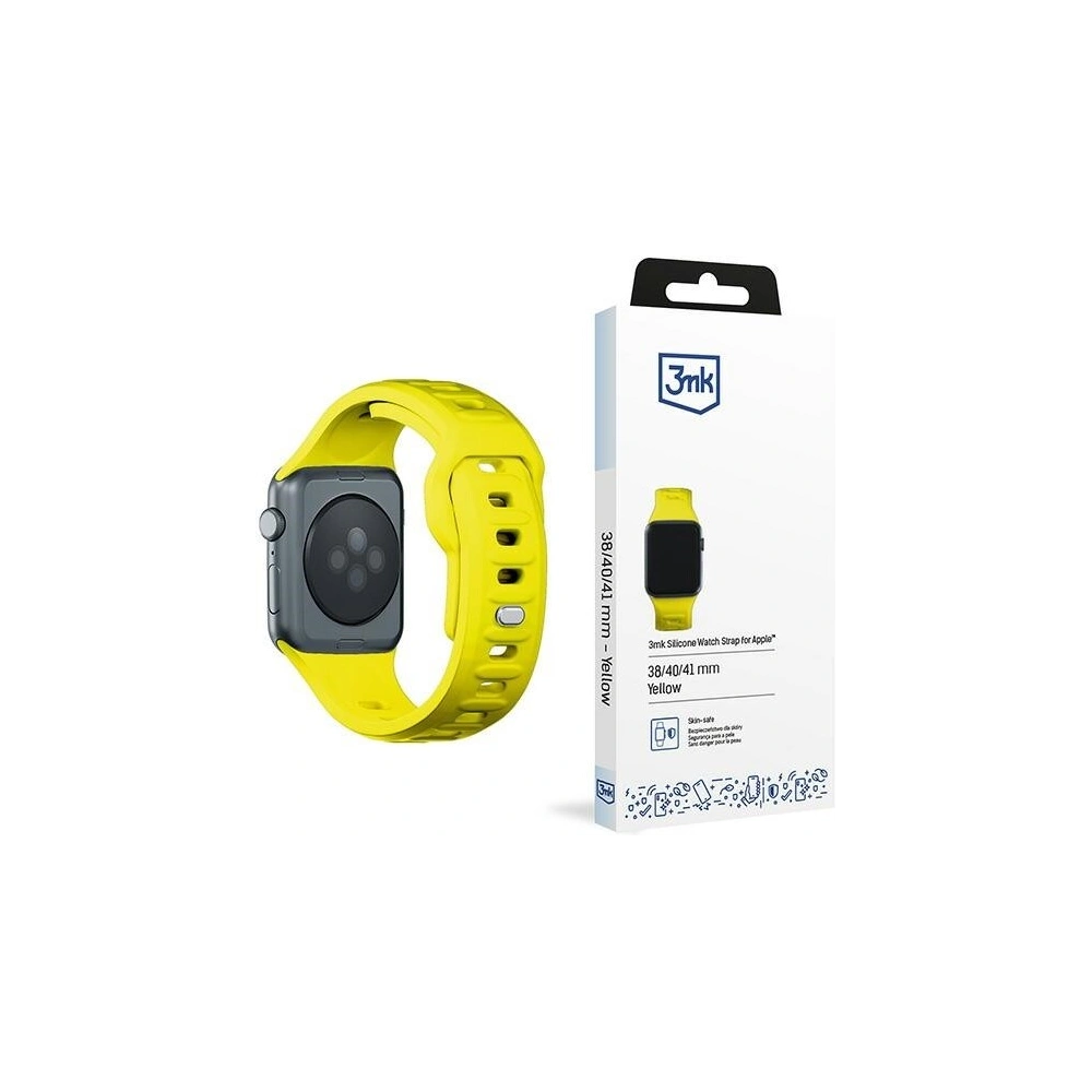 Hurtownia GSM - Pasek 3MK Silicone Watch Strap Apple Watch 4/5/6/7/SE/8/9/10 40/41/42mm żółty/yellow - 3MK6253 - {ean13} - Hurt