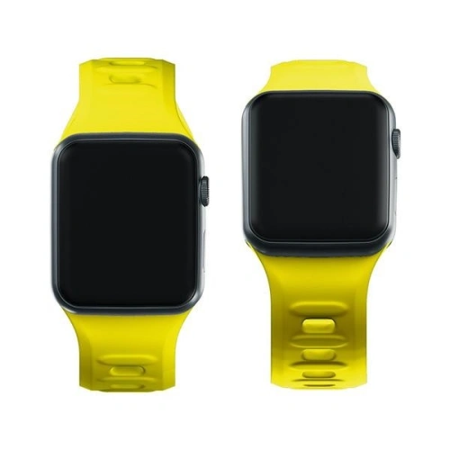 Pasek 3MK Silicone Watch Strap Apple Watch 4/5/6/7/SE/8/9/10 40/41/42mm żółty/yellow