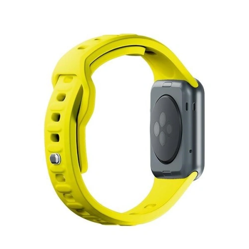Pasek 3MK Silicone Watch Strap Apple Watch 4/5/6/7/SE/8/9/10 40/41/42mm żółty/yellow