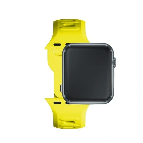 Pasek 3MK Silicone Watch Strap Apple Watch 4/5/6/7/SE/8/9/10 40/41/42mm żółty/yellow