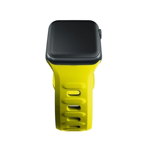 Pasek 3MK Silicone Watch Strap Apple Watch 4/5/6/7/SE/8/9/10 40/41/42mm żółty/yellow