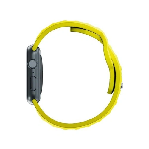 Pasek 3MK Silicone Watch Strap Apple Watch 4/5/6/7/8/9/SE/Ultra 42/44/45/49mm żółty/yellow