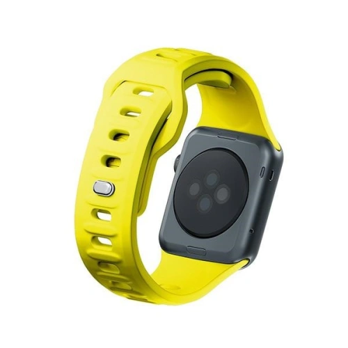 Pasek 3MK Silicone Watch Strap Apple Watch 4/5/6/7/8/9/SE/Ultra 42/44/45/49mm żółty/yellow
