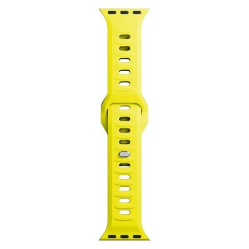 Pasek 3MK Silicone Watch Strap Apple Watch 4/5/6/7/8/9/SE/Ultra 42/44/45/49mm żółty/yellow
