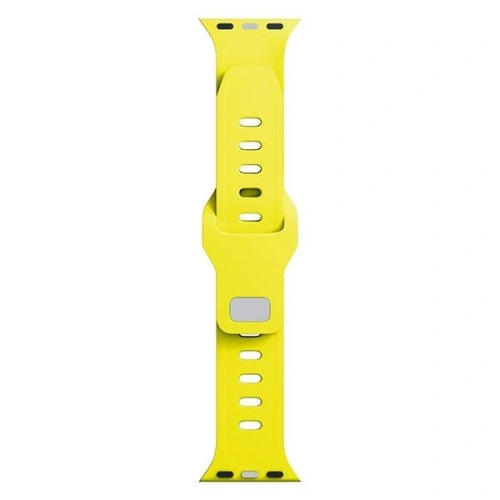 Pasek 3MK Silicone Watch Strap Apple Watch 4/5/6/7/8/9/SE/Ultra 42/44/45/49mm żółty/yellow