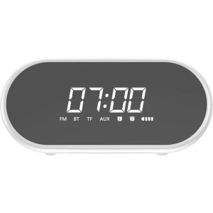 Baseus Encok E09 Wireless Bluetooth Speaker with alarm clock and LED lamp White