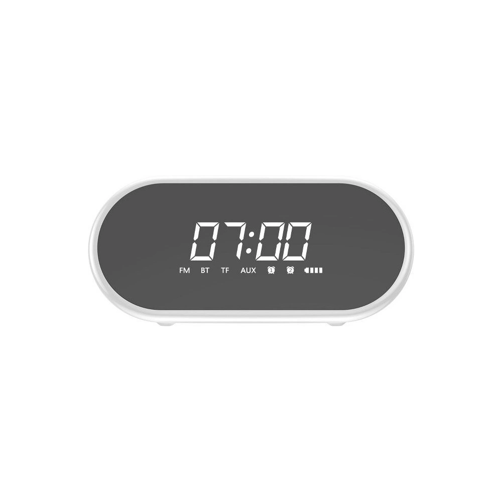 Wholesale Baseus Encok E09 Wireless Bluetooth Speaker with alarm clock and LED lamp White - BSU731WHT - {ean13} - Hurt