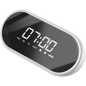 Wholesale Baseus Encok E09 Wireless Bluetooth Speaker with alarm clock and LED lamp White - BSU731WHT - {ean13} - Hurt