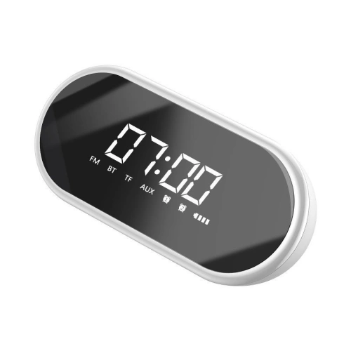 Głośnik bezprzewodowy Bluetooth, zegar Baseus Encok E09 (biały)