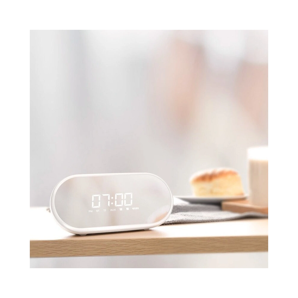 Wholesale Baseus Encok E09 Wireless Bluetooth Speaker with alarm clock and LED lamp White - BSU731WHT - {ean13} - Hurt