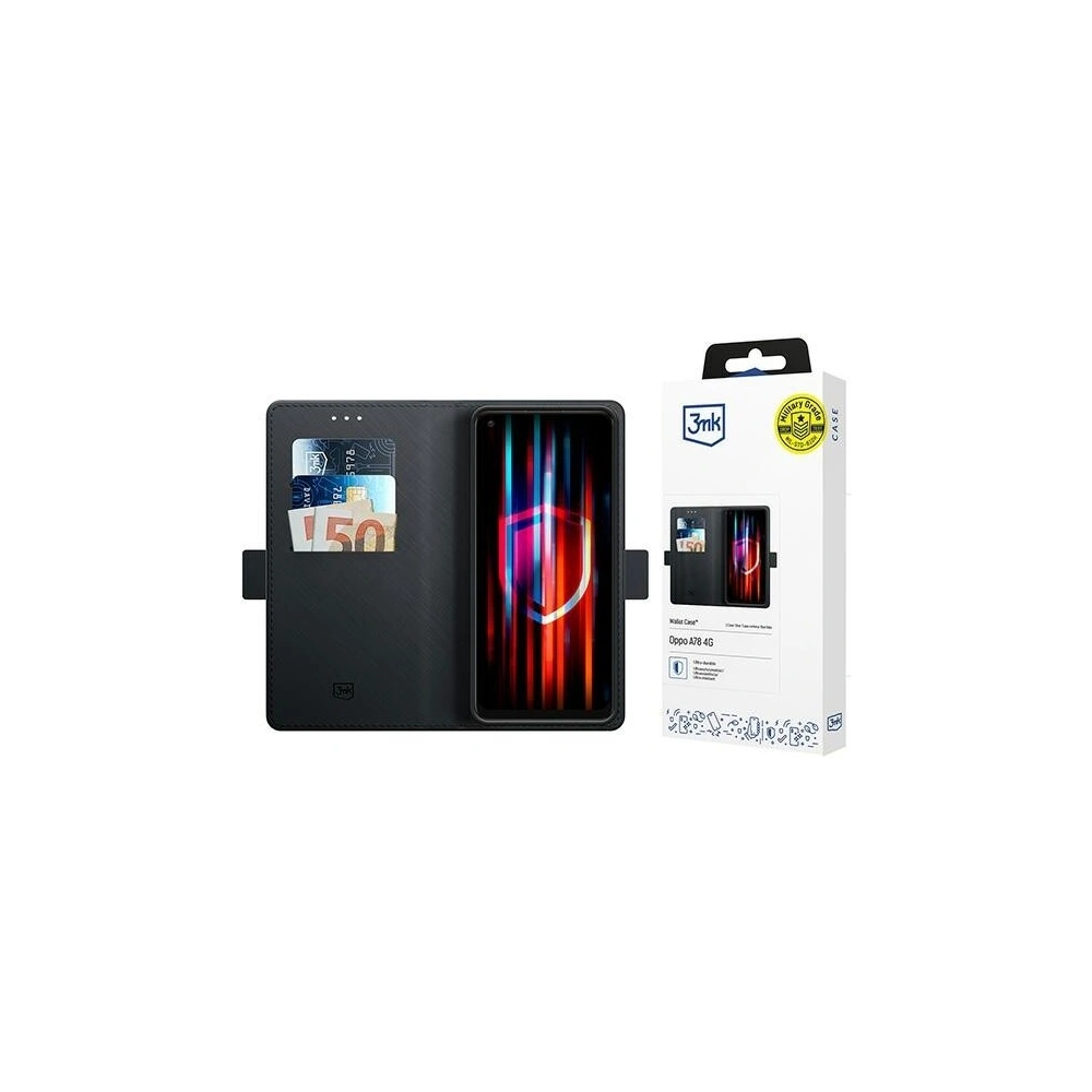 Wholesale 3MK Wallet Case Oppo A78 4G black - 3MK6291 - {ean13} - Hurt