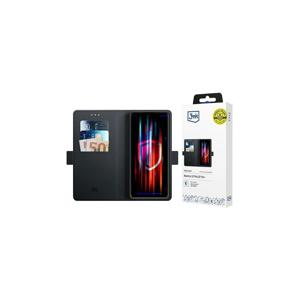 Wholesale 3MK Wallet Case Realme 12 Pro / 12 Pro+ Plus black - 3MK6296 - {ean13} - Hurt