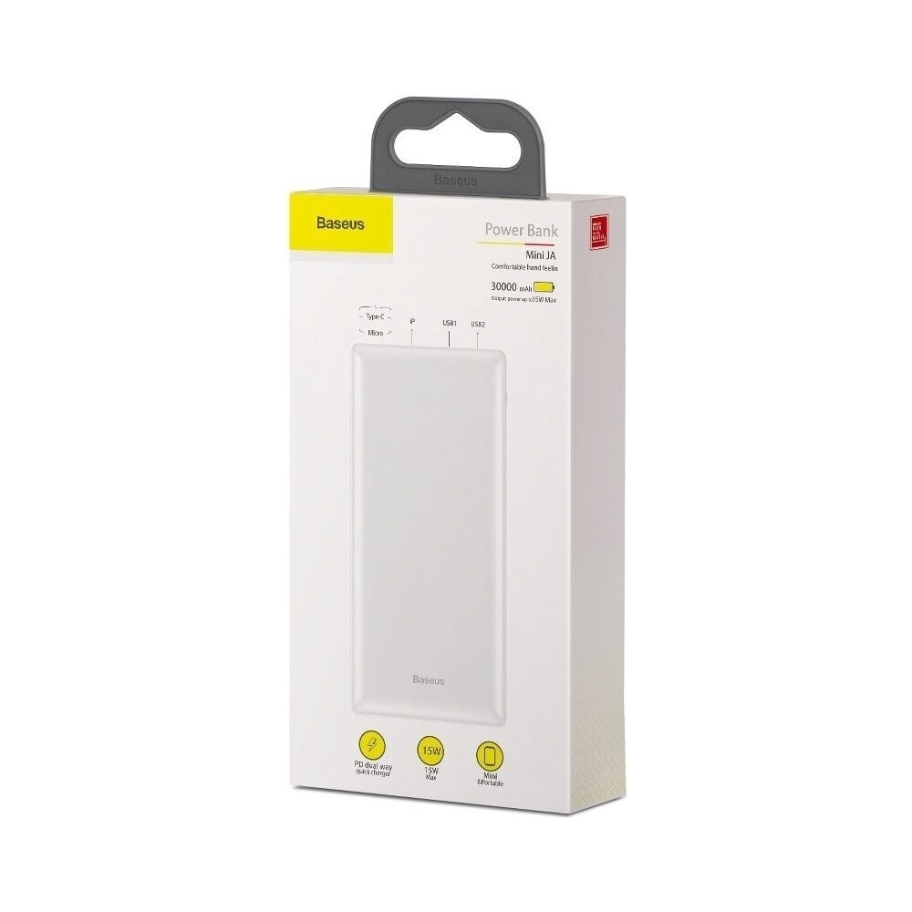 Hurtownia GSM - Powerbank Baseus Mini JA 30000mAh 2x USB 3A (biały) - BSU738WHT - {ean13} - Hurt