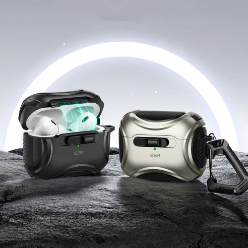 Etui ESR Cyber FlickLock MagSafe Apple Airpods Pro 1 / 2 Black